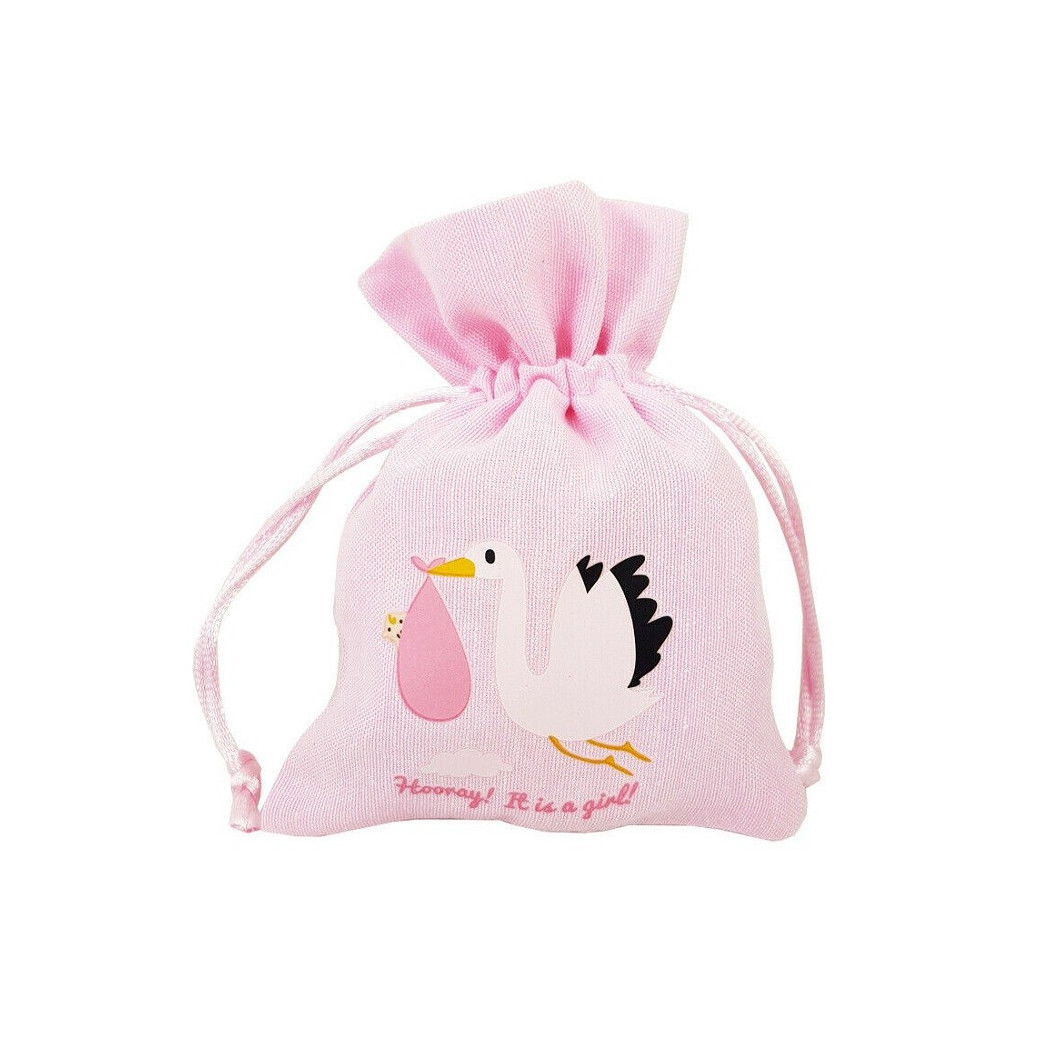 foto del prodotto trade shop 12 sacchetti cicogna rosa o celeste it 39 s a boy girl nascita bomboniera sacchetto rosa