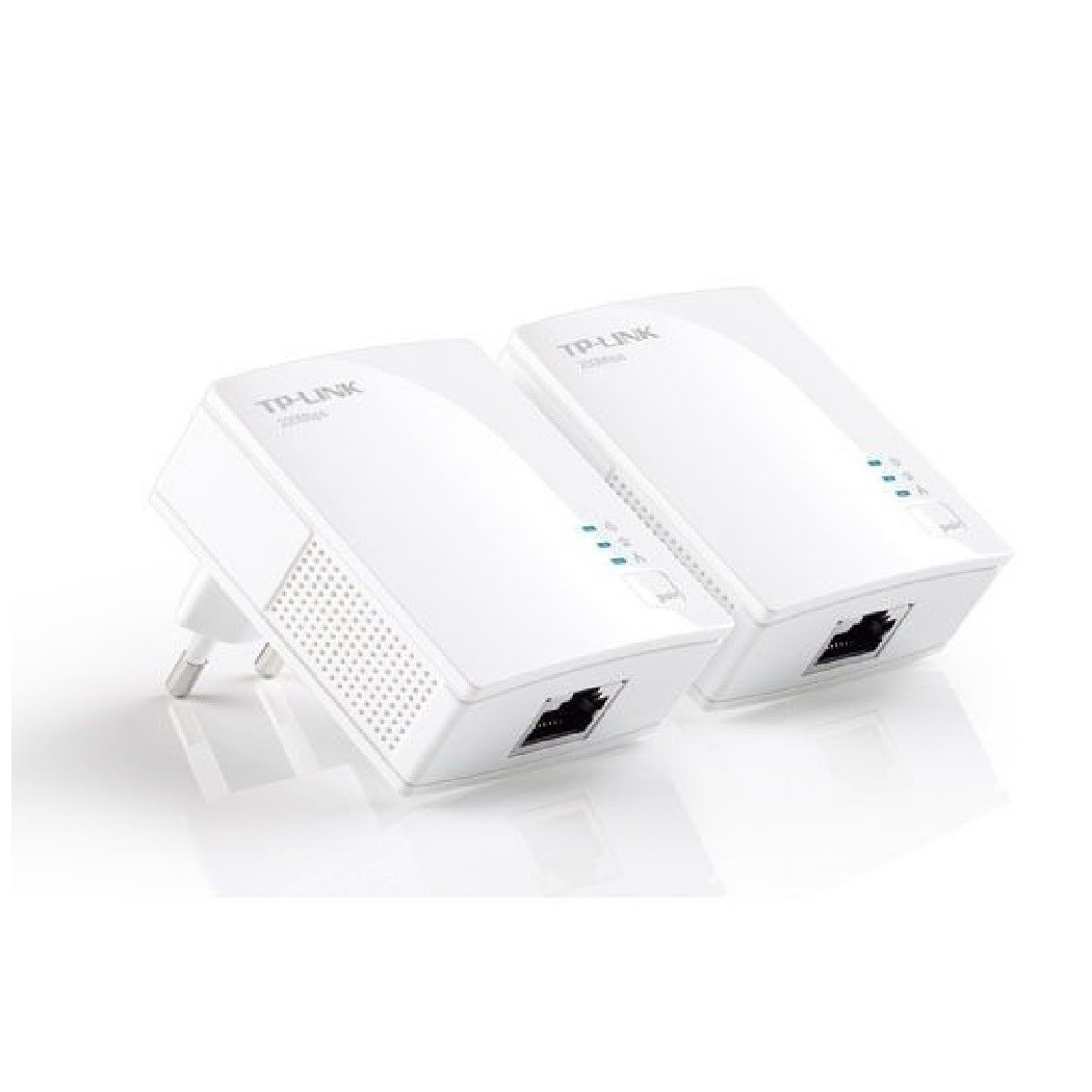 foto del prodotto trade shop 2 adattatori rete powerline ethernet 200mbps mini per sky on demand tl pa2010kit 