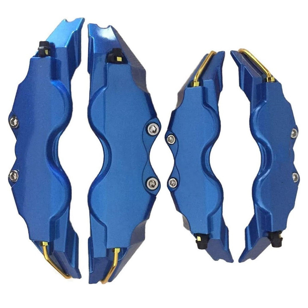 foto del prodotto trade shop 2 copri pinza per disco freno copertura auto color blu abs protezione universale 