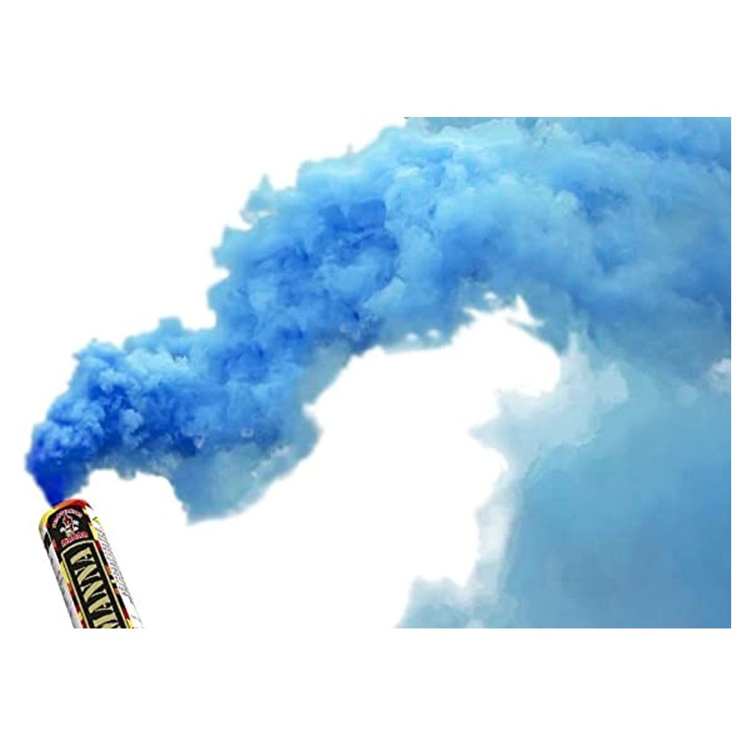 foto del prodotto trade shop 2 pezzi fumogeni da stadio feste forza napoli terzo scudetto bianco azzurro 65 s 