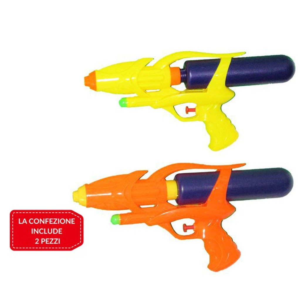 foto del prodotto trade shop 2 pz pistola ad acqua giocattoli gioco per bambini mare piscina giardino 28.5 cm 