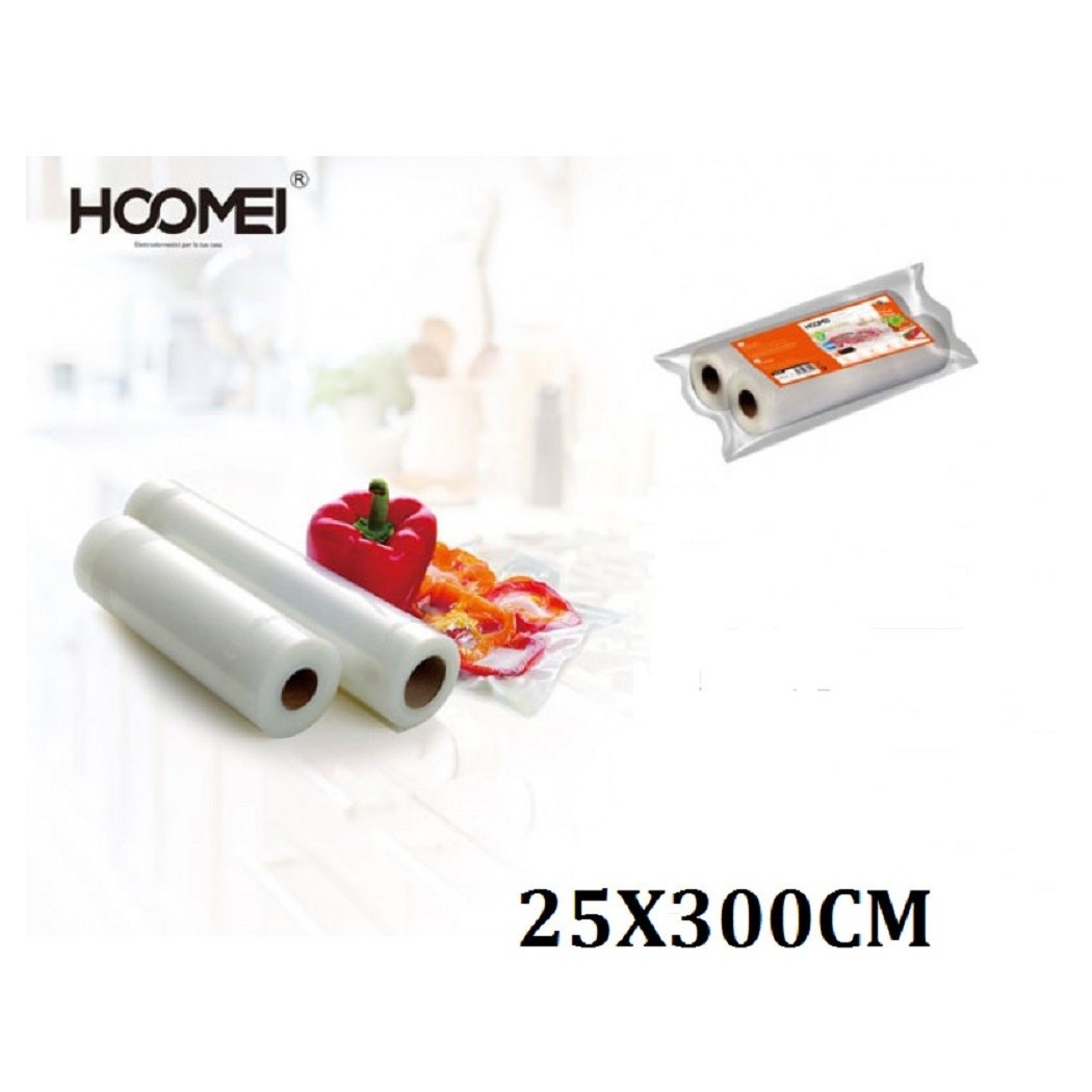 foto del prodotto trade shop 2 rotoli per sottovuoto 25x300cm conservazione per alimenti frutta verdura 