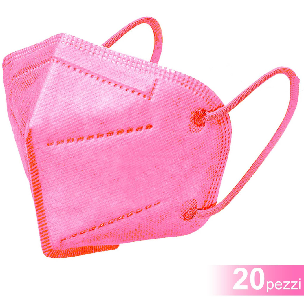 foto del prodotto trade shop 20 mascherine protettive ffp2 senza valvola mascherina mini colore rosa bambine 