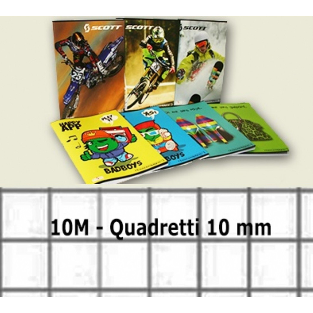 foto del prodotto trade shop 20 pezzi quadernoni quadernone quadretti 1 cm 10 mm 10m quaderni quaderno a4 