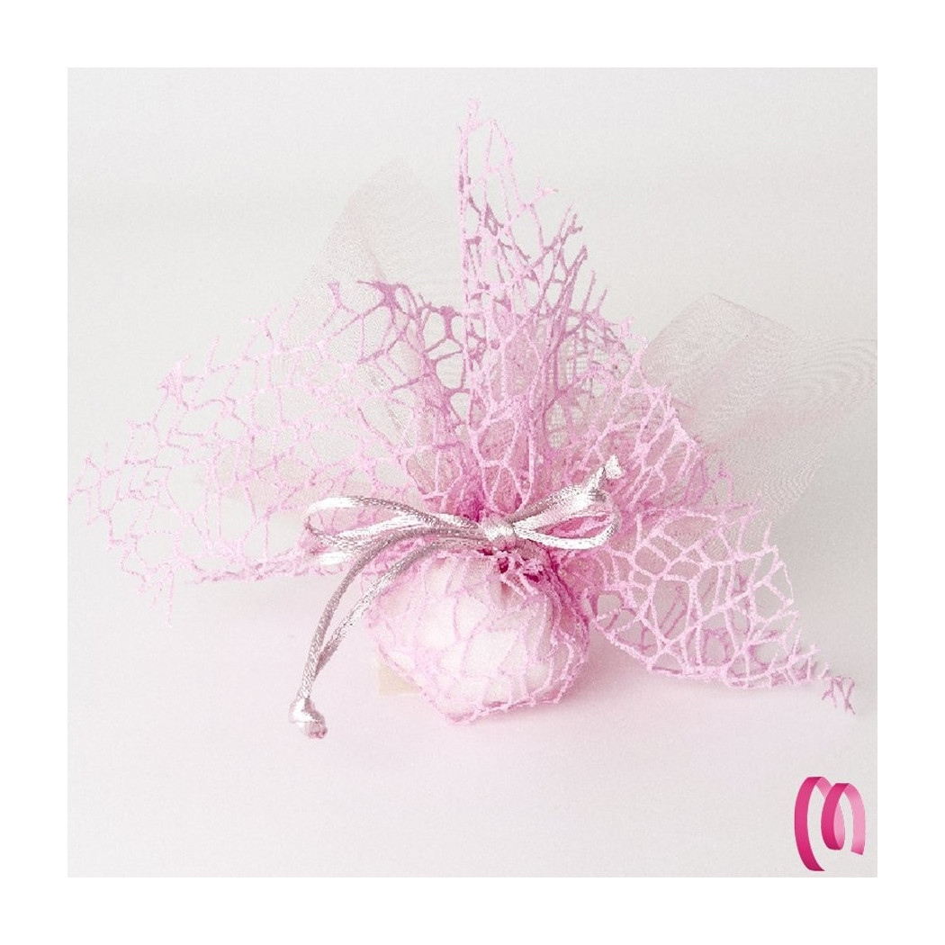 foto del prodotto trade shop 20 sacchetti velo veletti organza rete tulle per confetti matrimonio bomboniere lilla