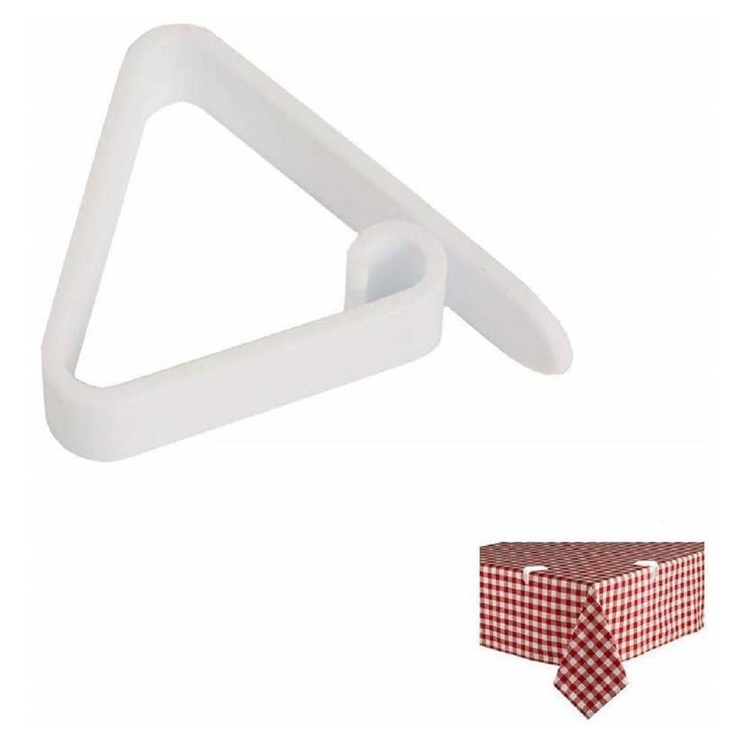 foto del prodotto trade shop 24 pz fermatovaglia ferma tavola plastica bianco clip gancio tavole molla casa 
