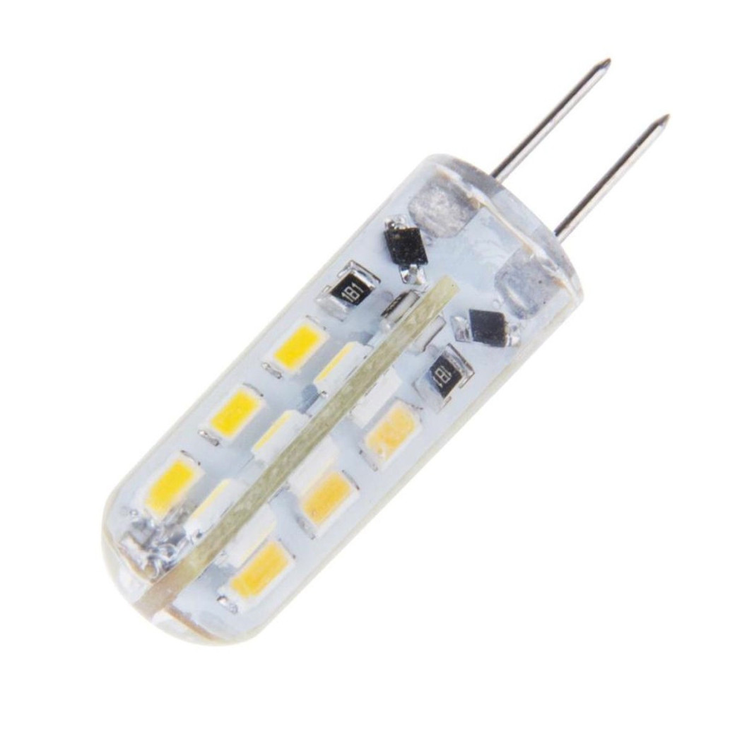 foto del prodotto trade shop 3 lampadine faretti 2w 24 led g4 attacco a spillo luce bianca fredda calda 12v bianco caldo 