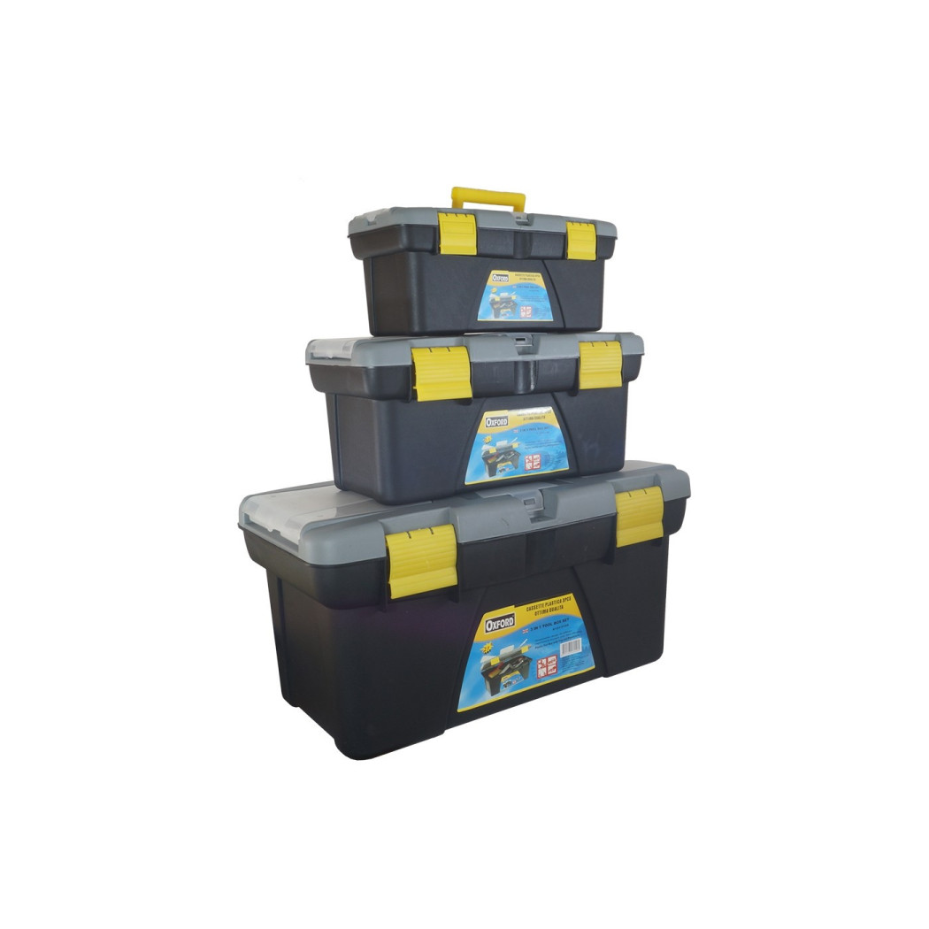 foto del prodotto trade shop 3 pz x cassetta cassette portautensili porta attrezzi e minuterie in plastica 