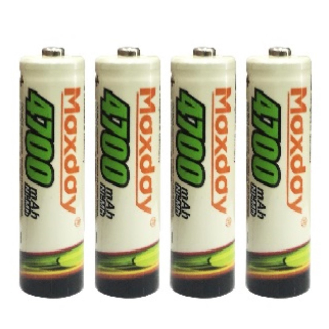 foto del prodotto trade shop 4 pezzi pile aa batterie ricaricabili stilo da 4700 mah batteria universali pila 