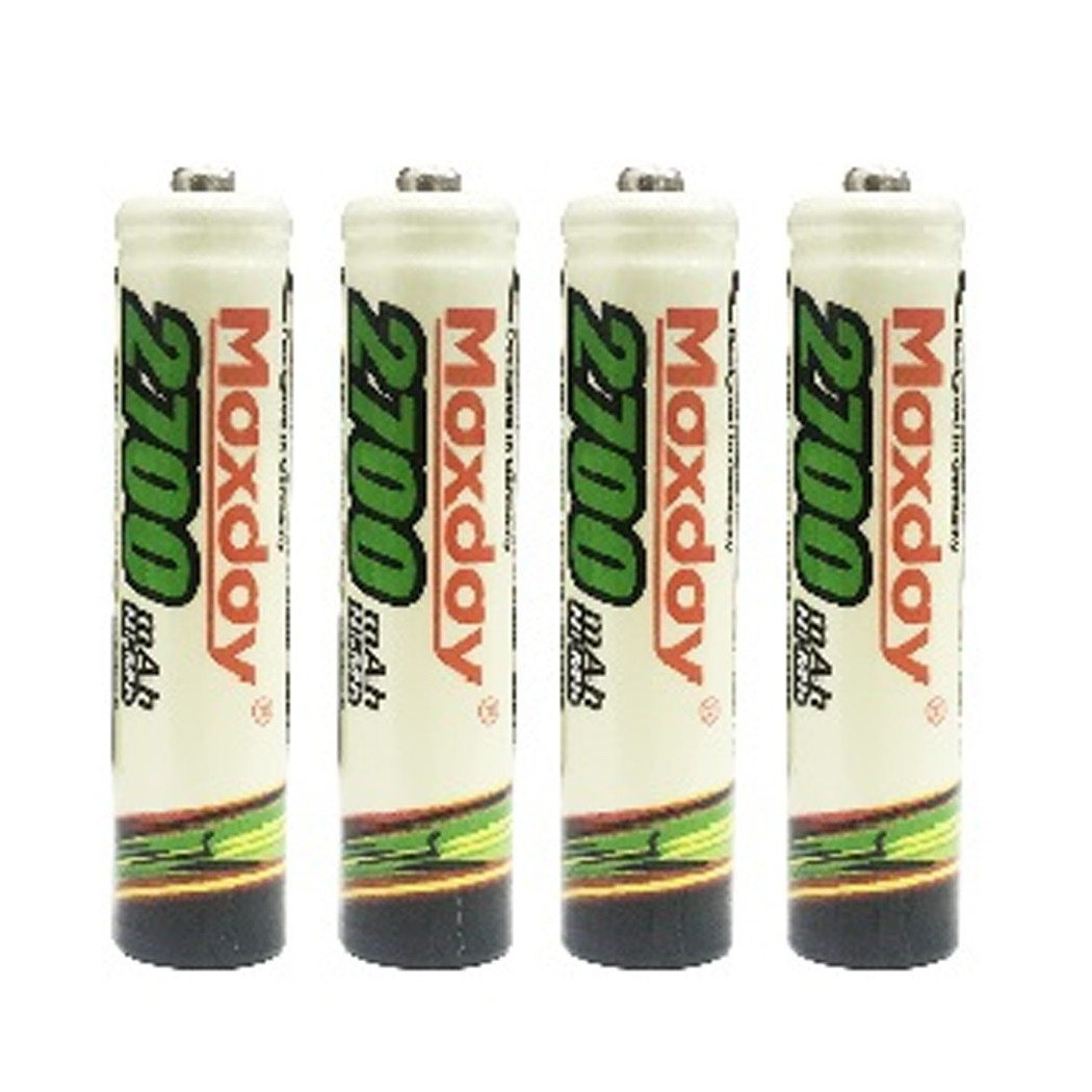 foto del prodotto trade shop 4 pile aaa batterie ricaricabili mini stilo 2700 mah ministilo universali pila 