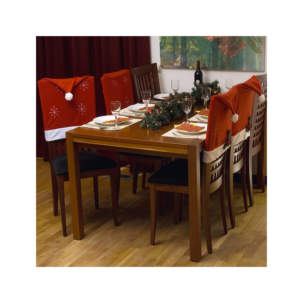 foto del prodotto trade shop 4 x coprisedia natalizio copri schienale sedie decorazione tavola cenone natale 
