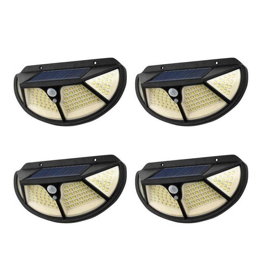 foto del prodotto trade shop 4pz lampada luce faretto faro esterno solare 102 led smd sensore movimento ta005 