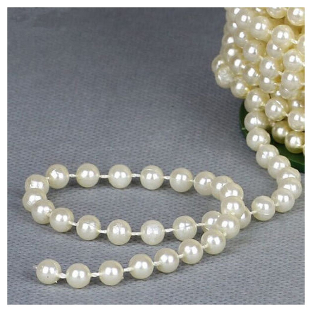 foto del prodotto trade shop 4x rotolo perle accessori bomboniera regalo decorazioni bigiotteria perline 