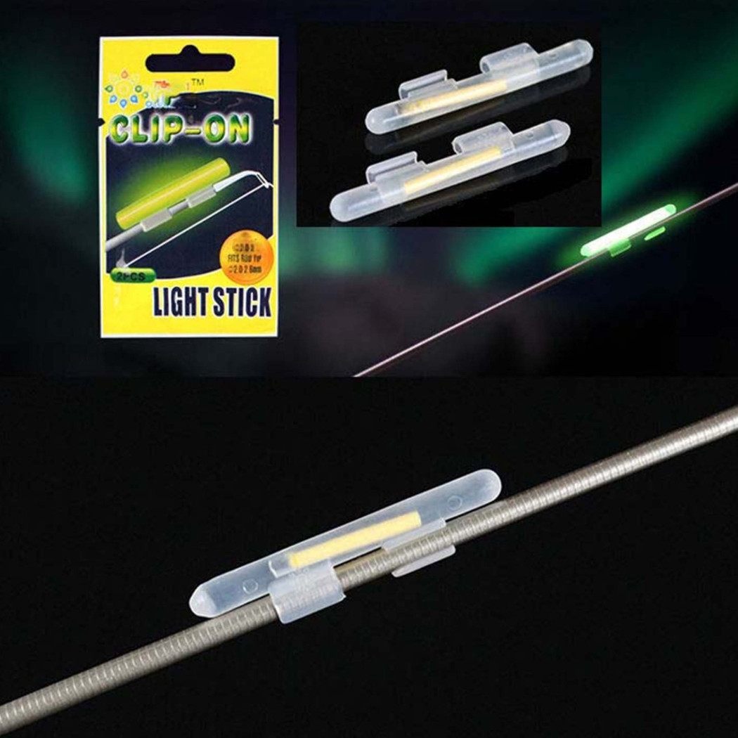 foto del prodotto trade shop 50 luce stick punta clip on 2.7 3.2mm bastoni luminosi canna pesca indicatore 