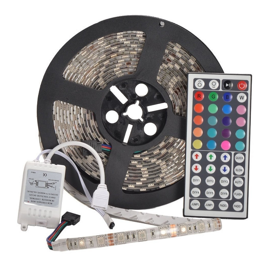 foto del prodotto trade shop 5m impermeabile 300 x 5050 smd 12v dc flessibile striscia luminosa a led rgb 