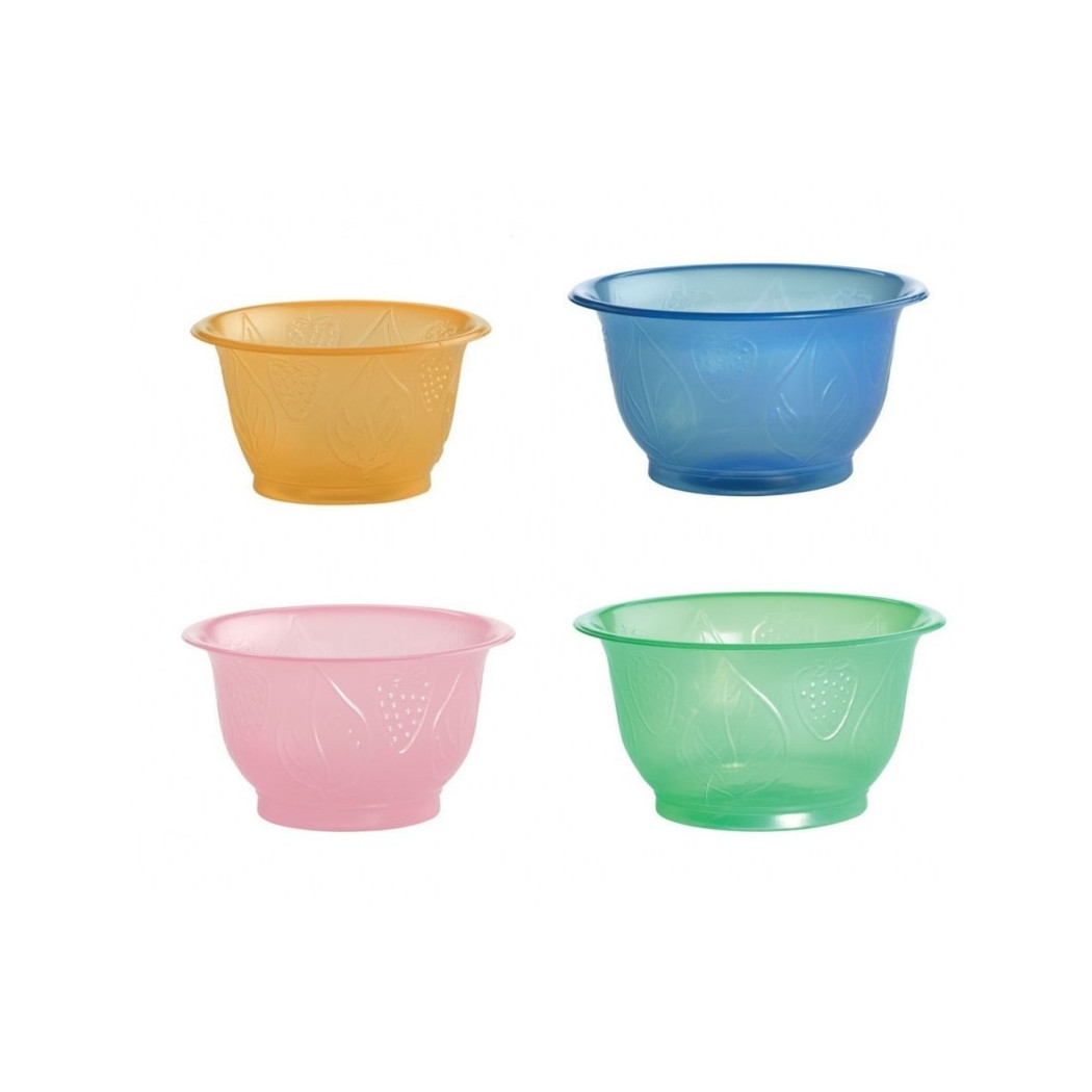 foto del prodotto trade shop 6 coppe coppette da gelato 130cc frutta macedonia in plastica rigida 