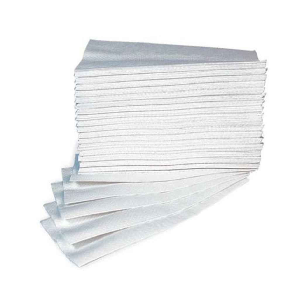 foto del prodotto trade shop 60pz asciugamani in carta a secco monouso ripiegati singoli 40x70cm usa getta 