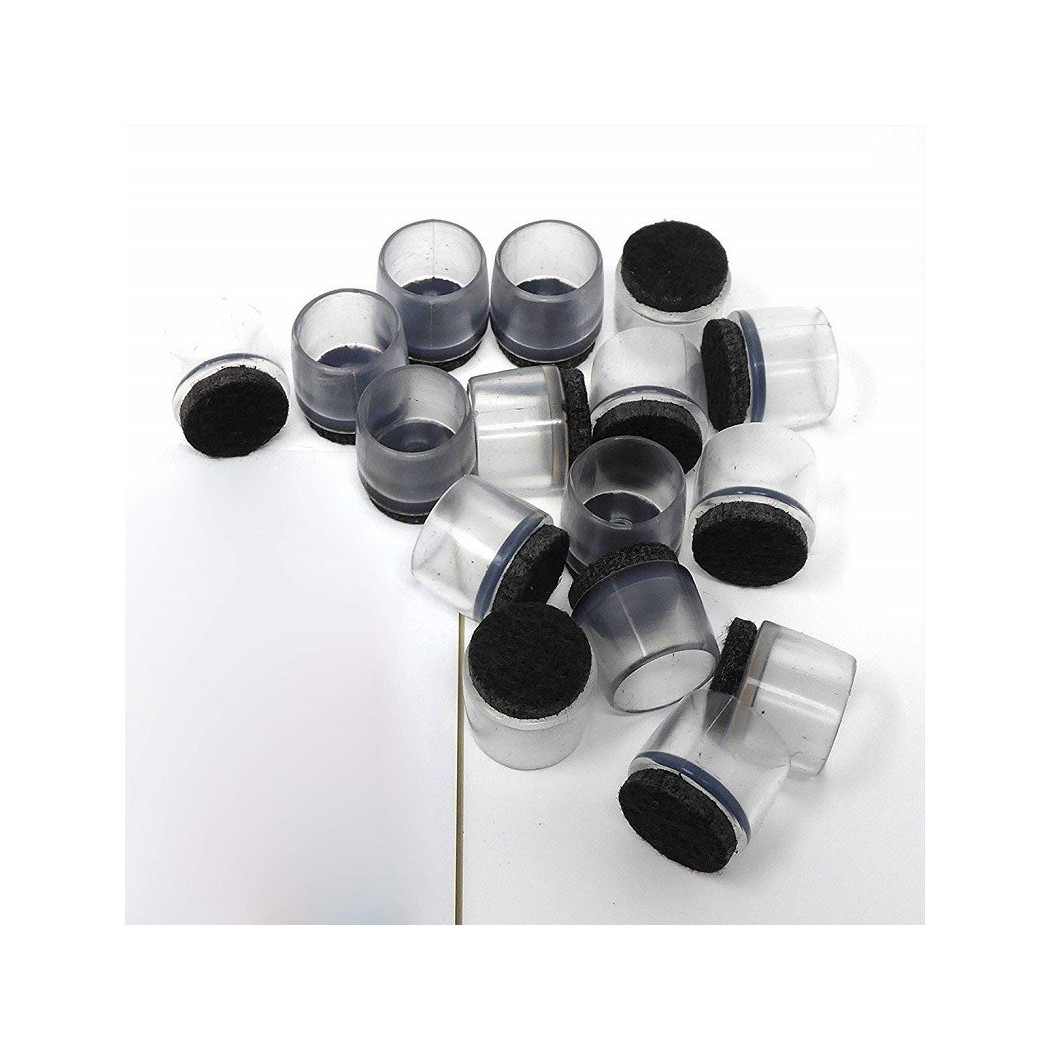 foto del prodotto trade shop 8 tappi gamba sottosedie feltrini plastica rotondo antiscivolo 22 26mm graffi 