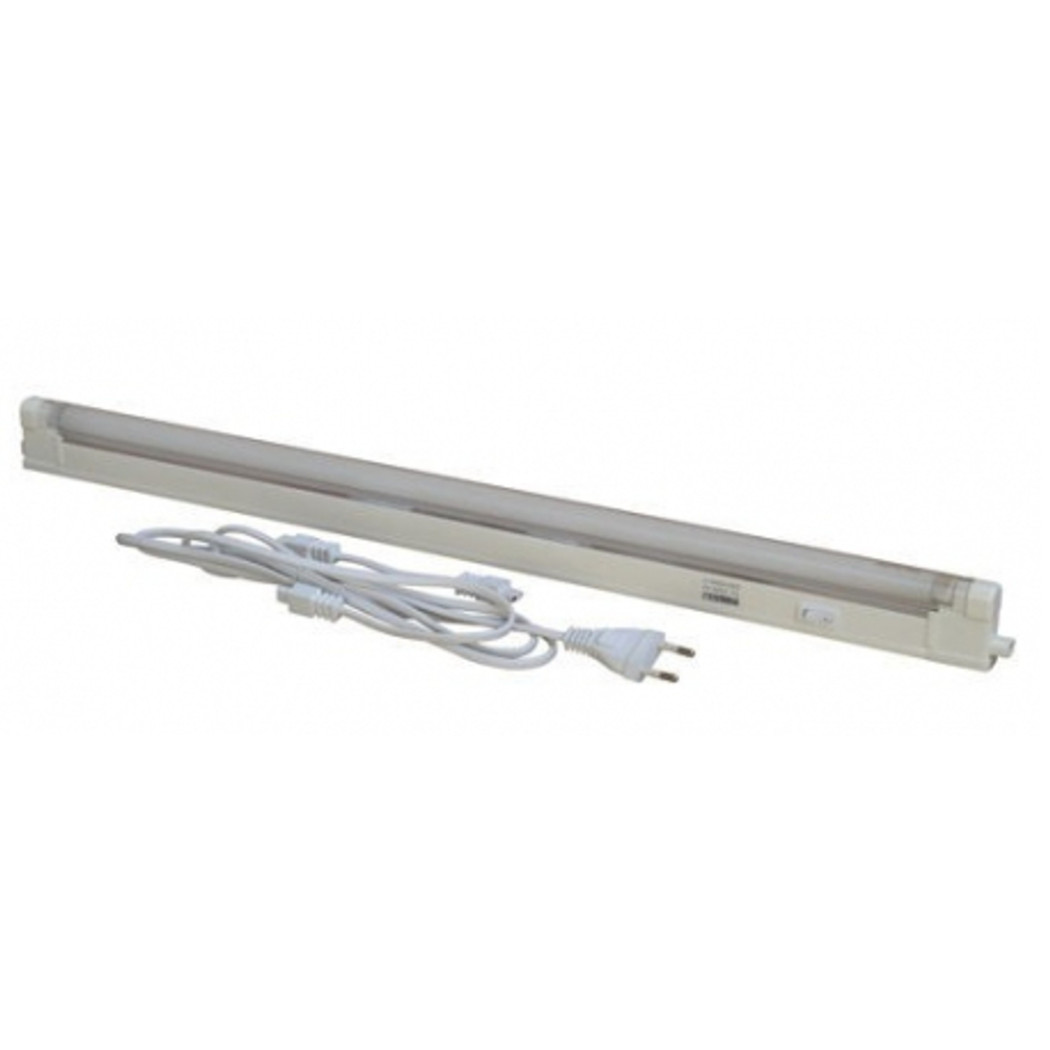 foto del prodotto trade shop 8w tubo neon 45cm led completo di plafoniera t5 luce bianco caldo 3000k cavo 1mt 