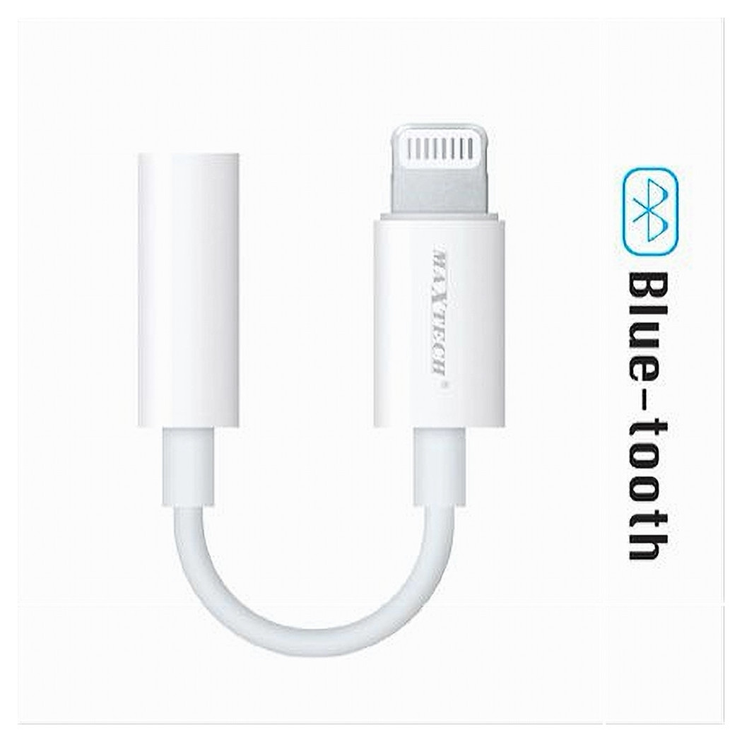 foto del prodotto trade shop adattatore audio lightning a jack aux 3,5mm per ipod iphone ipad maxtech ad ip01 