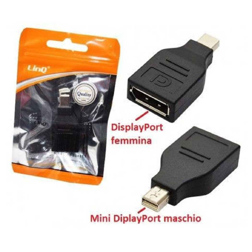 foto del prodotto trade shop adattatore da displayport femmina a mini displayport maschio convertitore dp 2212 