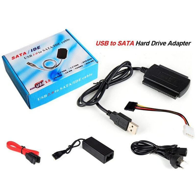 foto del prodotto trade shop adattatore da sata ide a usb 2.0 supporta hd hard dsik 2.5 3.5 cavo sata 