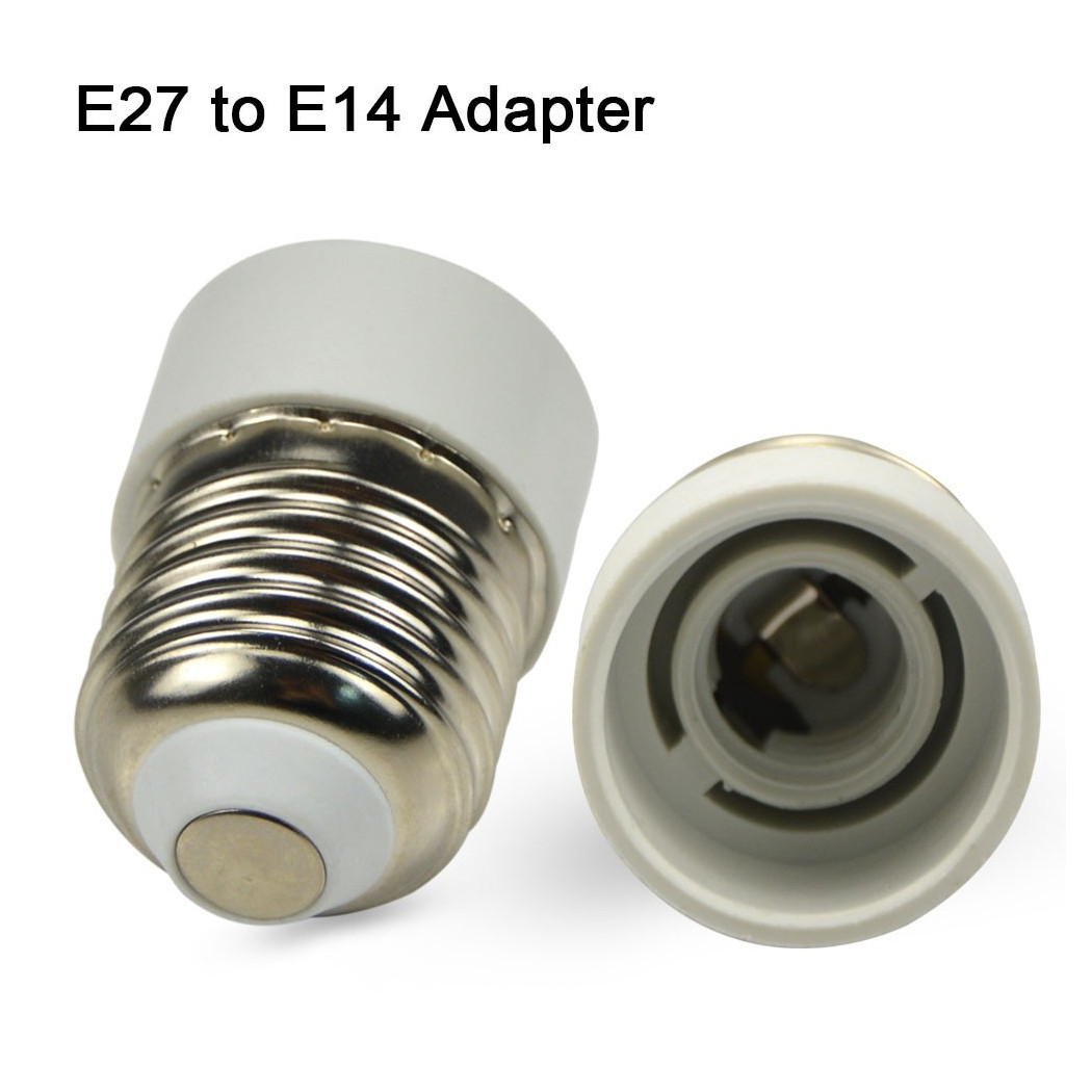 foto del prodotto trade shop adattatore portalampade porta lampada attacco e27 e14 da e14 a e27 gu10 b22 da e27 a e14 