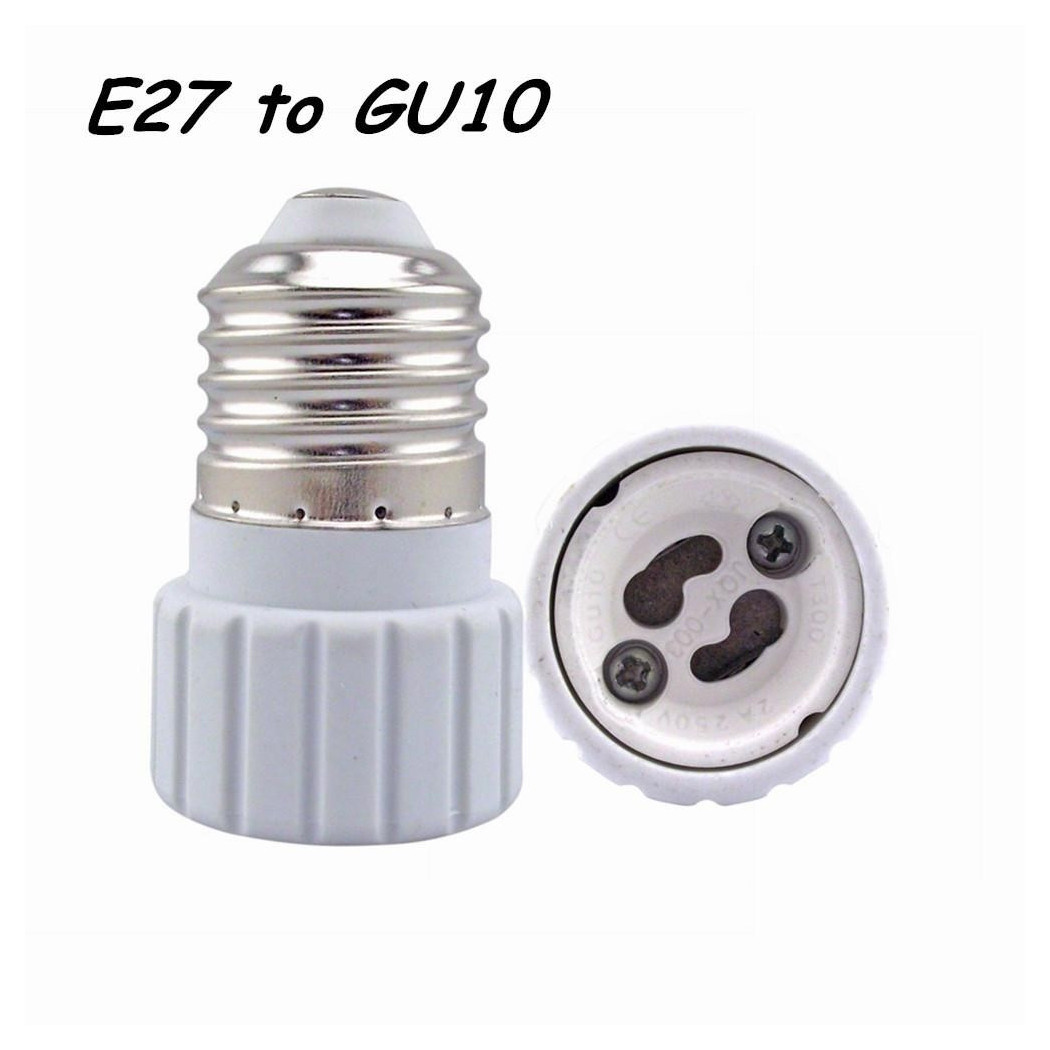 foto del prodotto trade shop adattatore portalampade porta lampada attacco e27 e14 da e14 a e27 gu10 b22 da e27 a gu10 