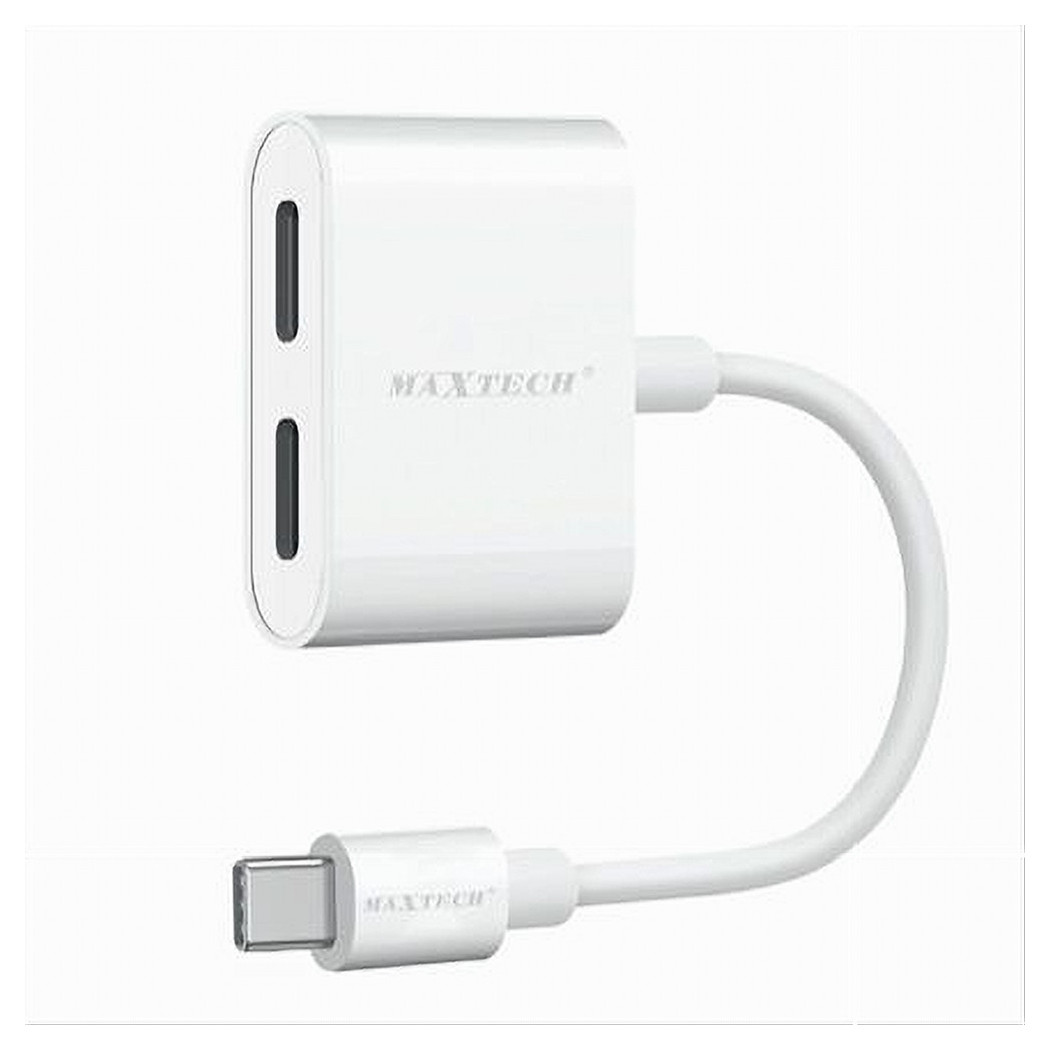 foto del prodotto trade shop adattatore type c a doppia entrata type c ricarica audio per smartphone ad tc02 