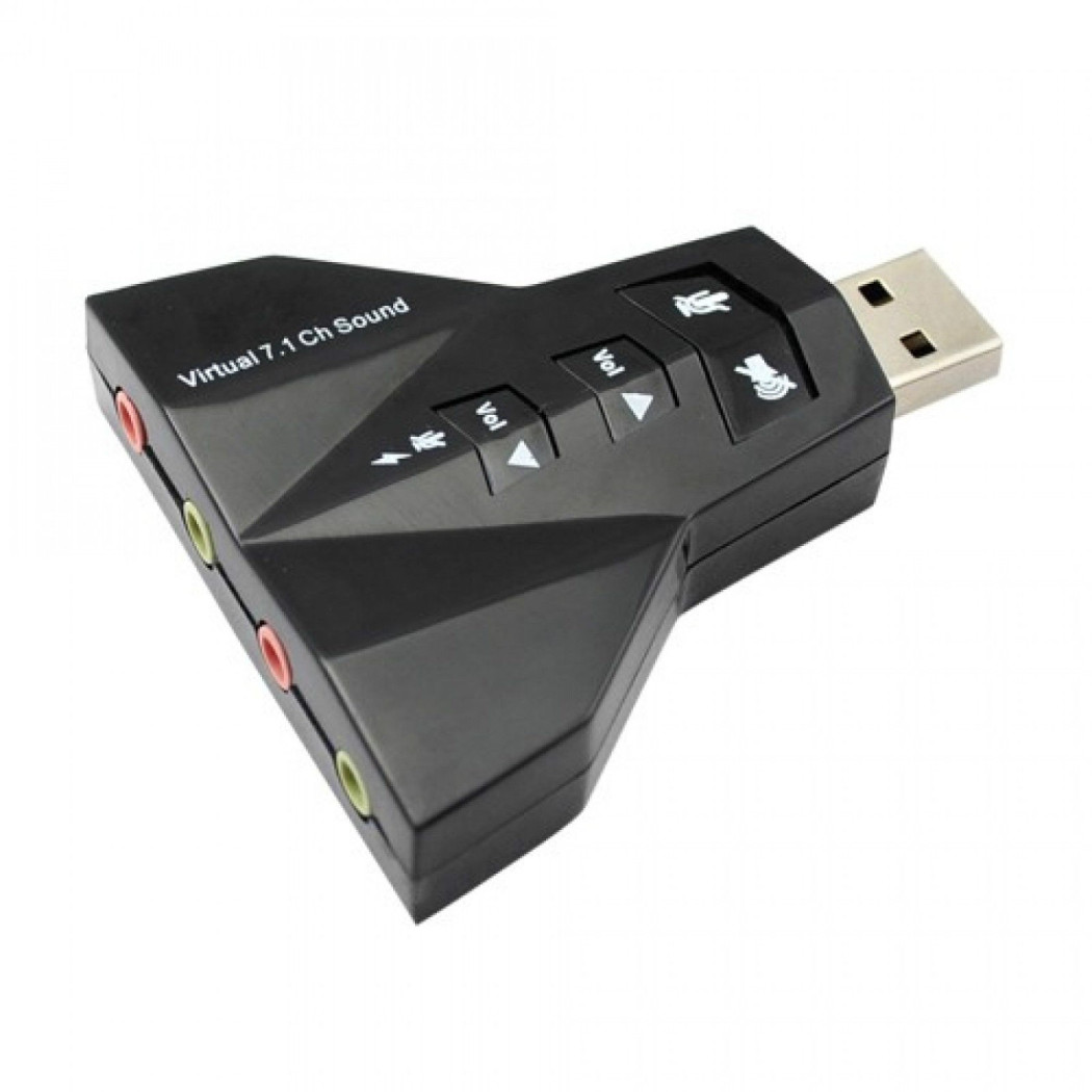 foto del prodotto trade shop adattatore usb scheda audio esterna 3d 7.1 usb x notebook pc sound home theatre 