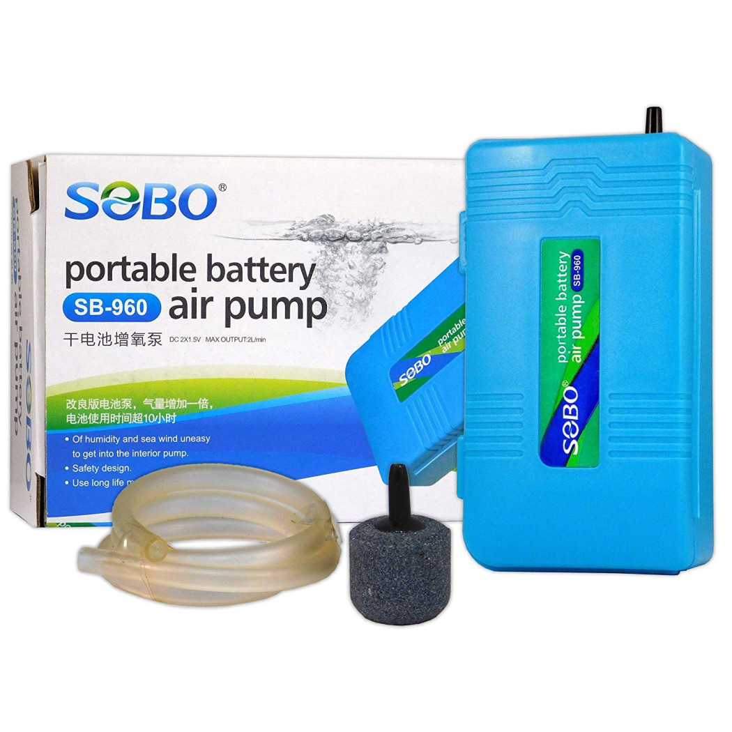 foto del prodotto trade shop aeratore a batterie per acquario aria ossigenatore air pump portatile dn 960 