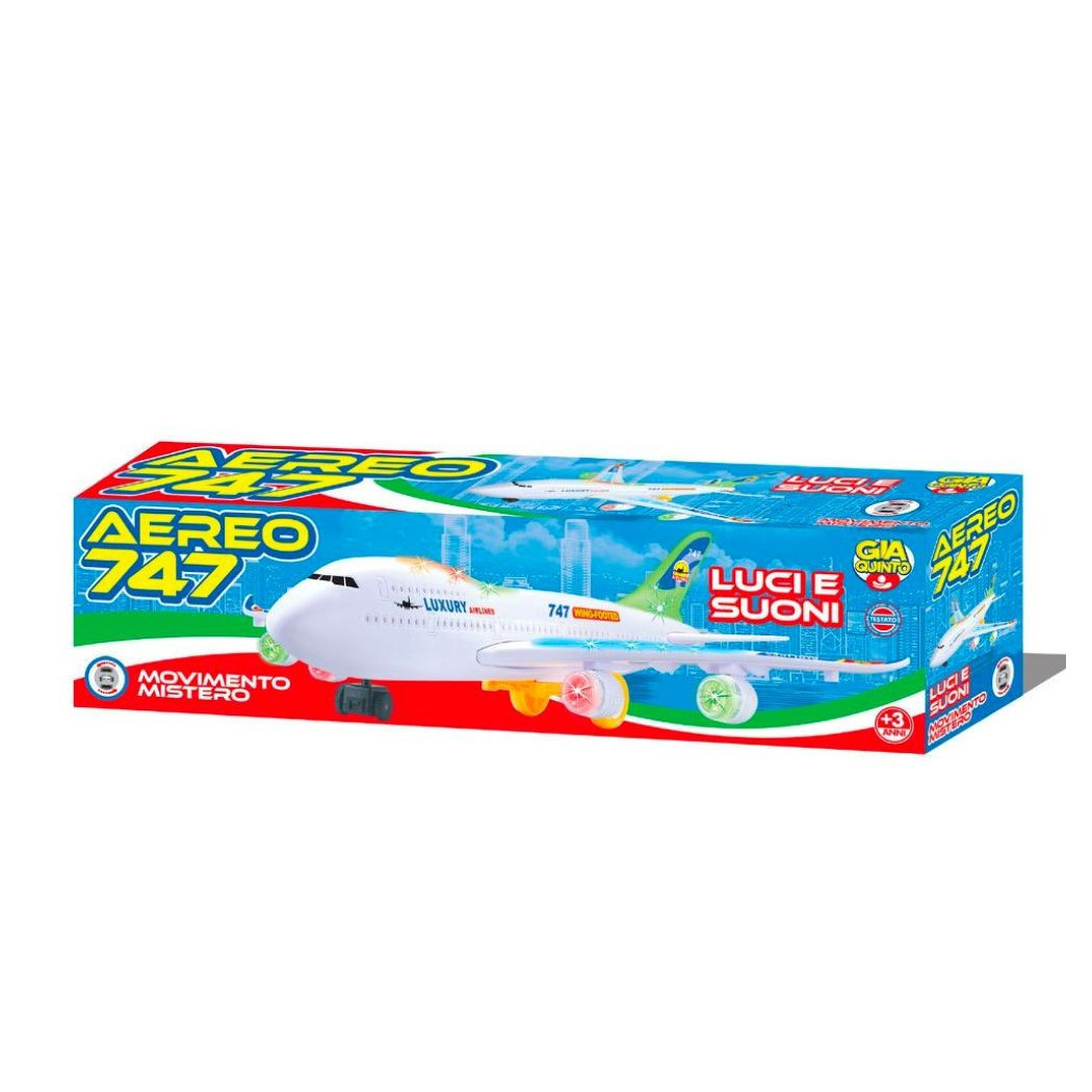 foto del prodotto trade shop aereo giocattolo per bambini 3 con suoni e luci realistici movimento mistero 