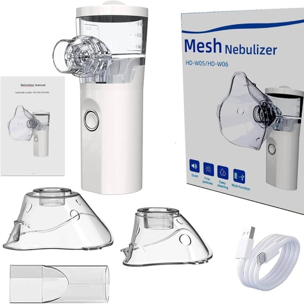 foto del prodotto trade shop aeresol nebulizzatore inalatore portatile da viaggio a batterie ricaricabile usb 