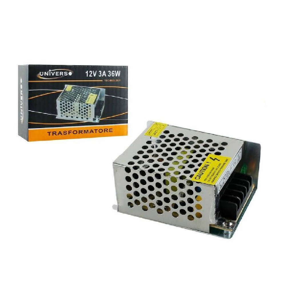 foto del prodotto trade shop alimentatore stabilizzato 12v 3ampere switch trasformatore top quality 36w s 3aa 