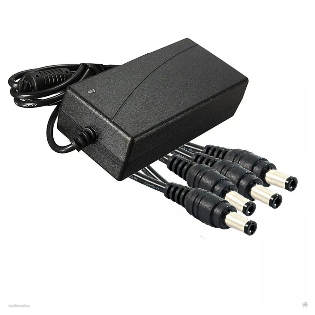 foto del prodotto trade shop alimentatore stabilizzato trasformatore 12v 10 a 4 uscite telecamere dvr strisce 