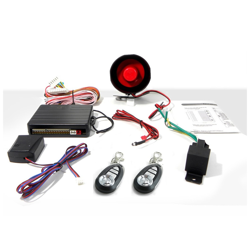 foto del prodotto trade shop allarme antifurto auto universale furgone camper roulotte 2 telecomandi 
