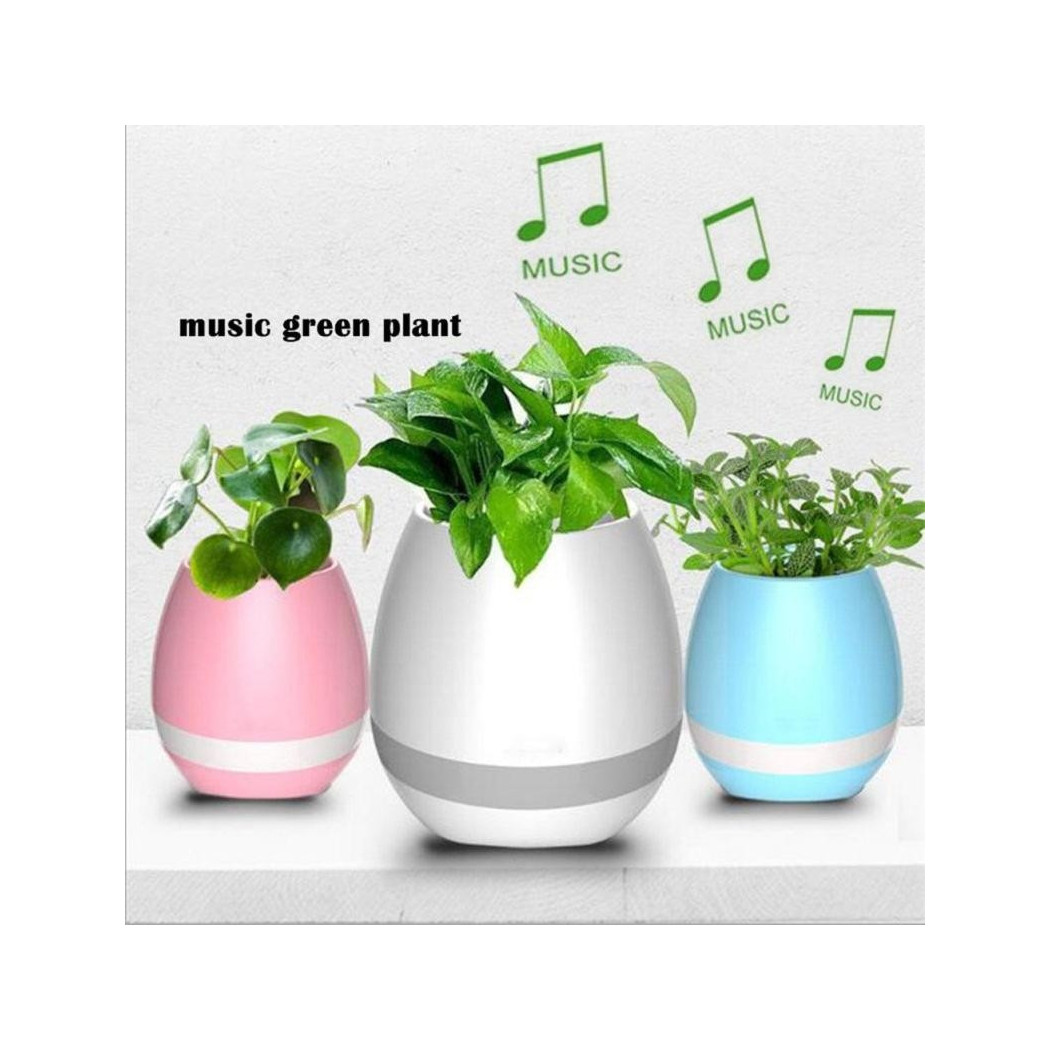 foto del prodotto trade shop altoparlante cassa speaker bluetooth a forma di vaso pianta fiori impermeabile 