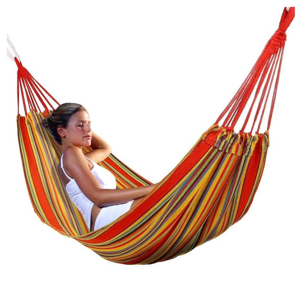 foto del prodotto trade shop amaca da campeggio a sacco 100 x 200 cm relax giardino con sacca trasporto 