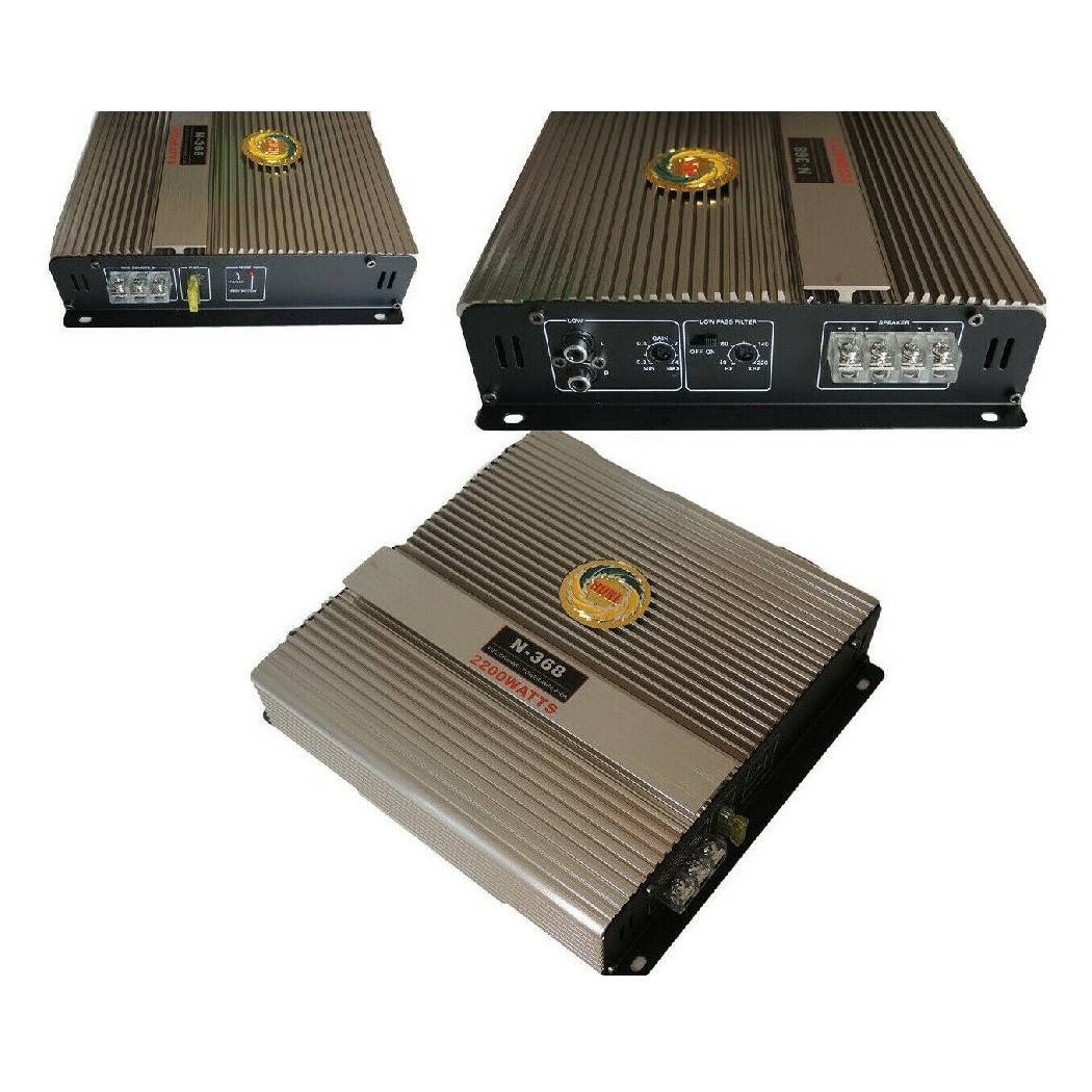 foto del prodotto trade shop amplificatore auto stereo audio 2 canali 2ch potenza 2200w watt 12v n 368 