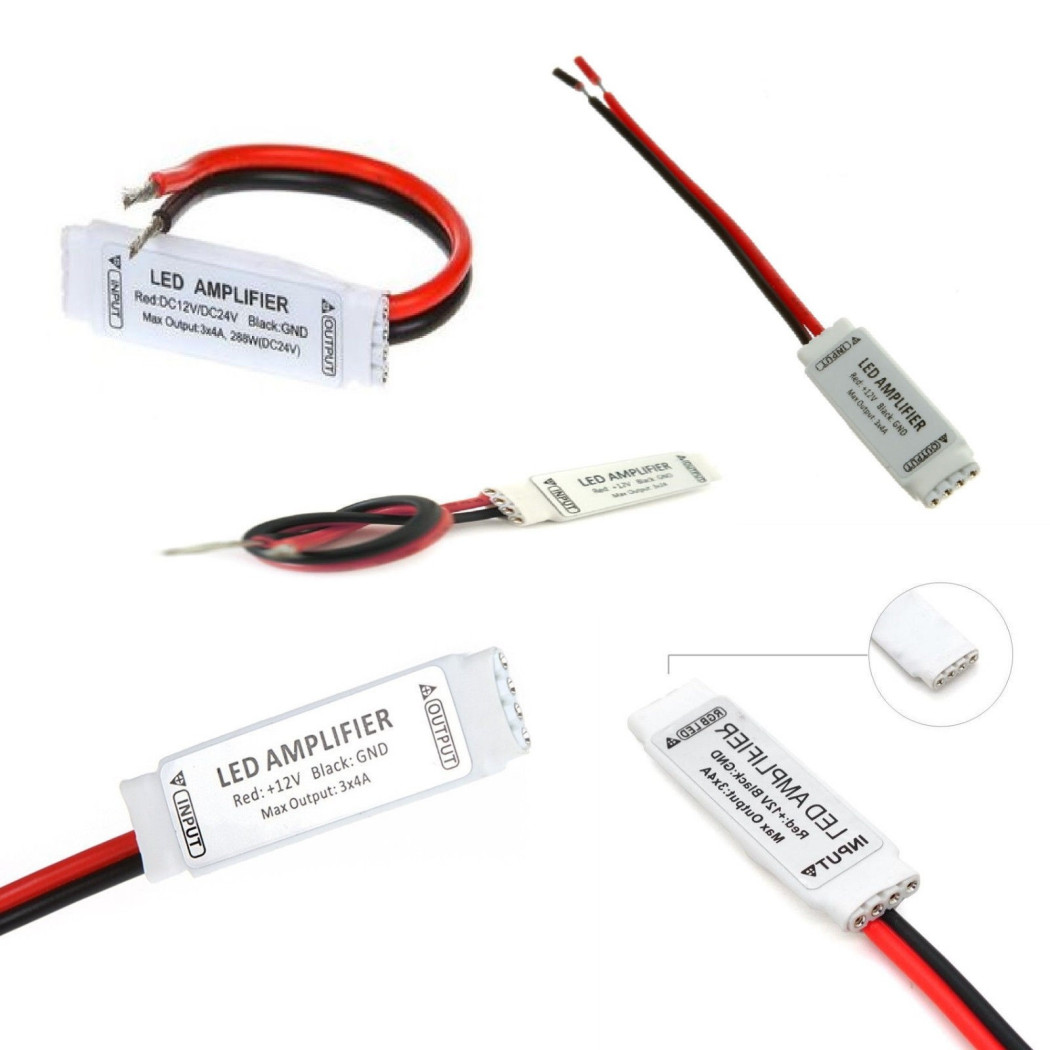 foto del prodotto trade shop amplificatore di segnale per striscia led rgb 3528 5630 strip light 12v 3x4a 