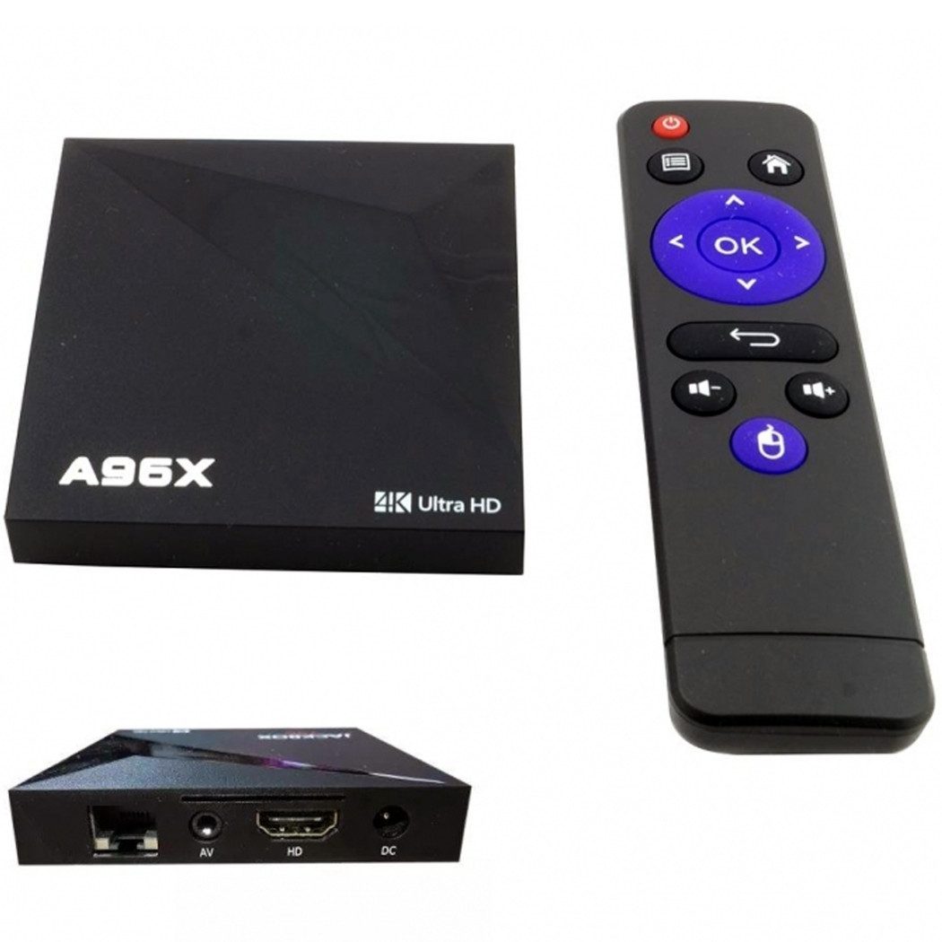foto del prodotto trade shop android 7.1 a96x tv 4k ram quad core cortex a53 smart 3 usb hdmi rj45 sd 