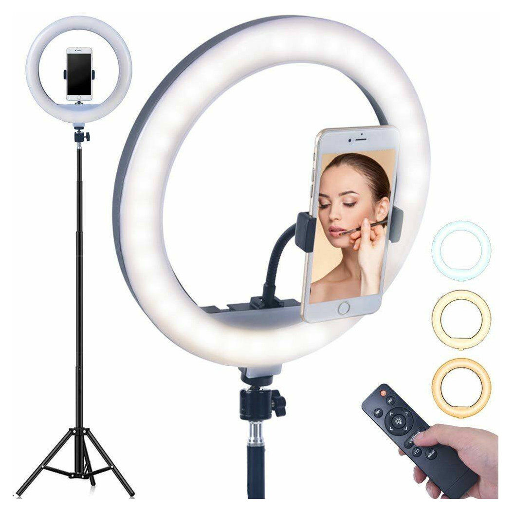 foto del prodotto trade shop anello luminoso treppiedi luce selfie tik tok led lampada ring light video 30cm 