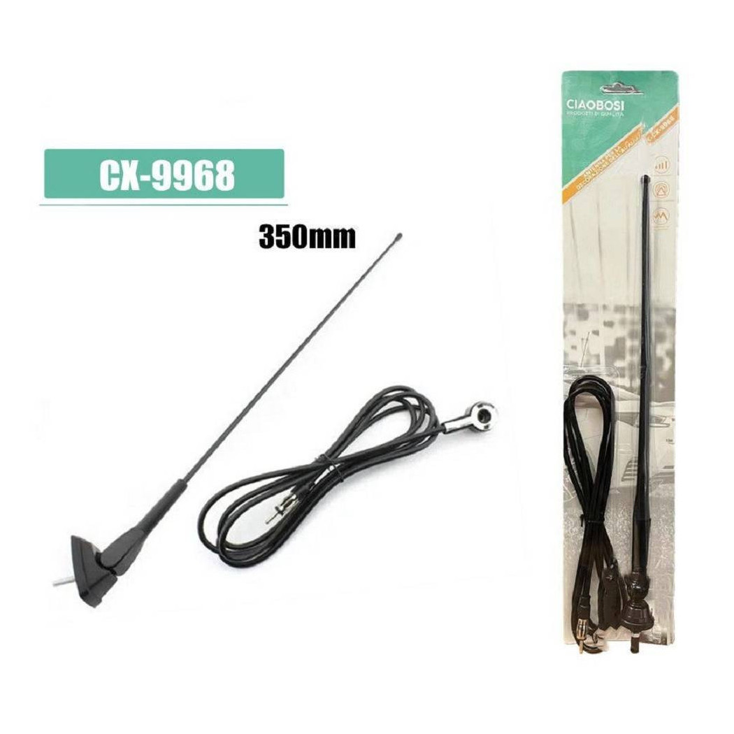 foto del prodotto trade shop antenna con cavo fm radio antenna universale decorazione tetto auto 350mm cx 9968 