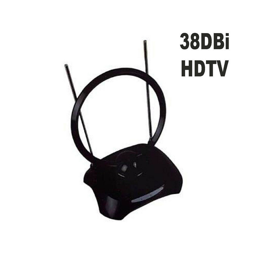 foto del prodotto trade shop antenna digitale terrestre amplificata interni segnale hd vhf uhf hdtv 38dbi 