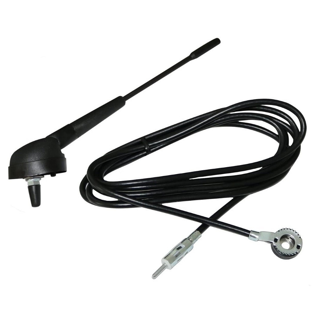foto del prodotto trade shop antenna per autoradio 19 cm per tetto auto con cavo da 2.3 mt spina din plug 