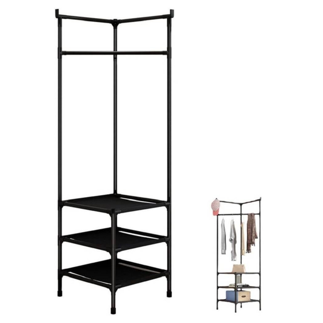 foto del prodotto trade shop appendiabiti ad angolo in metallo armadio organizer abbigliamento retr espositore 