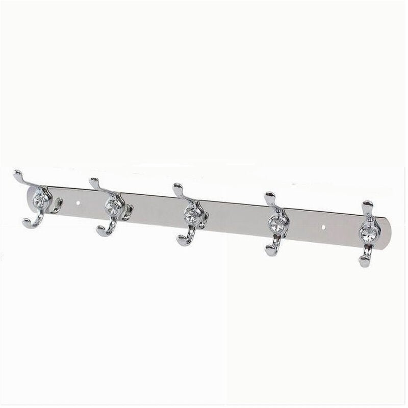 foto del prodotto trade shop appendino appendi porta asciugamani con 5 ganci doppio bagno diamante 52174 