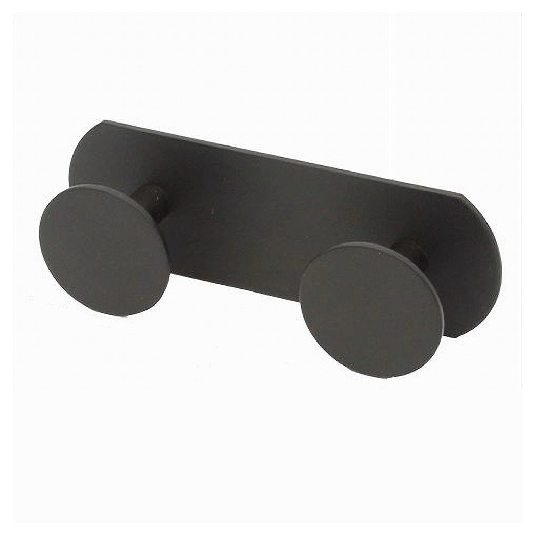 foto del prodotto trade shop appendino con 2 ganci appendi porta asciugamano a 2 posti bagno casa nero 59766 
