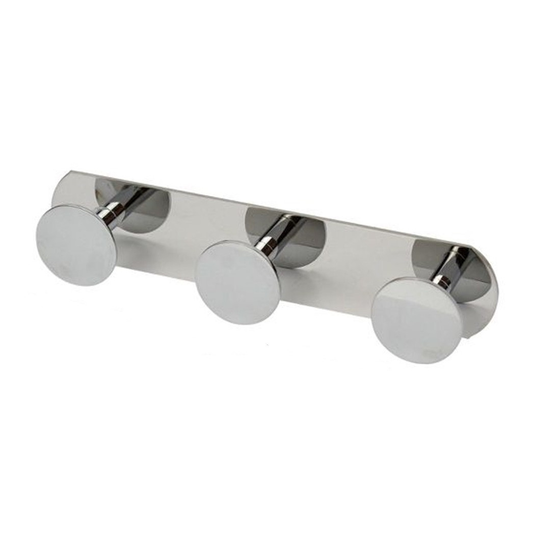 foto del prodotto trade shop appendino con 3 ganci appendi porta asciugamano a 3 posti bagno casa cromato 59762 