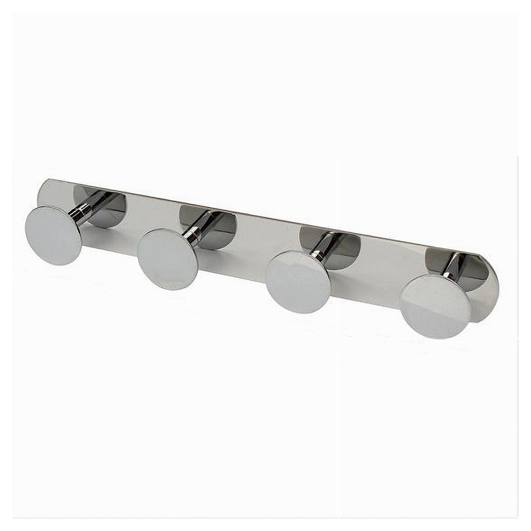foto del prodotto trade shop appendino con 4 ganci appendi porta asciugamano 4 posti bagno casa cromato 59763 